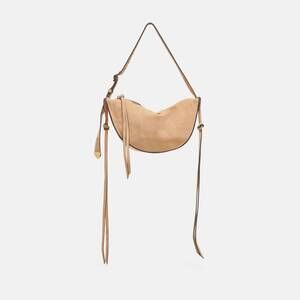 NEW DOLCE VITA women's verona suede sling bag in beige
